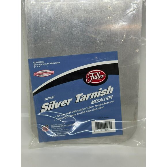 NOS VTG Fuller Instant Silver Tarnish Medallion 5"x8" Aluminum Cleaner Shield - Picture 2 of 4